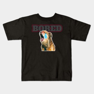 FUNNY DOG BORED Kids T-Shirt